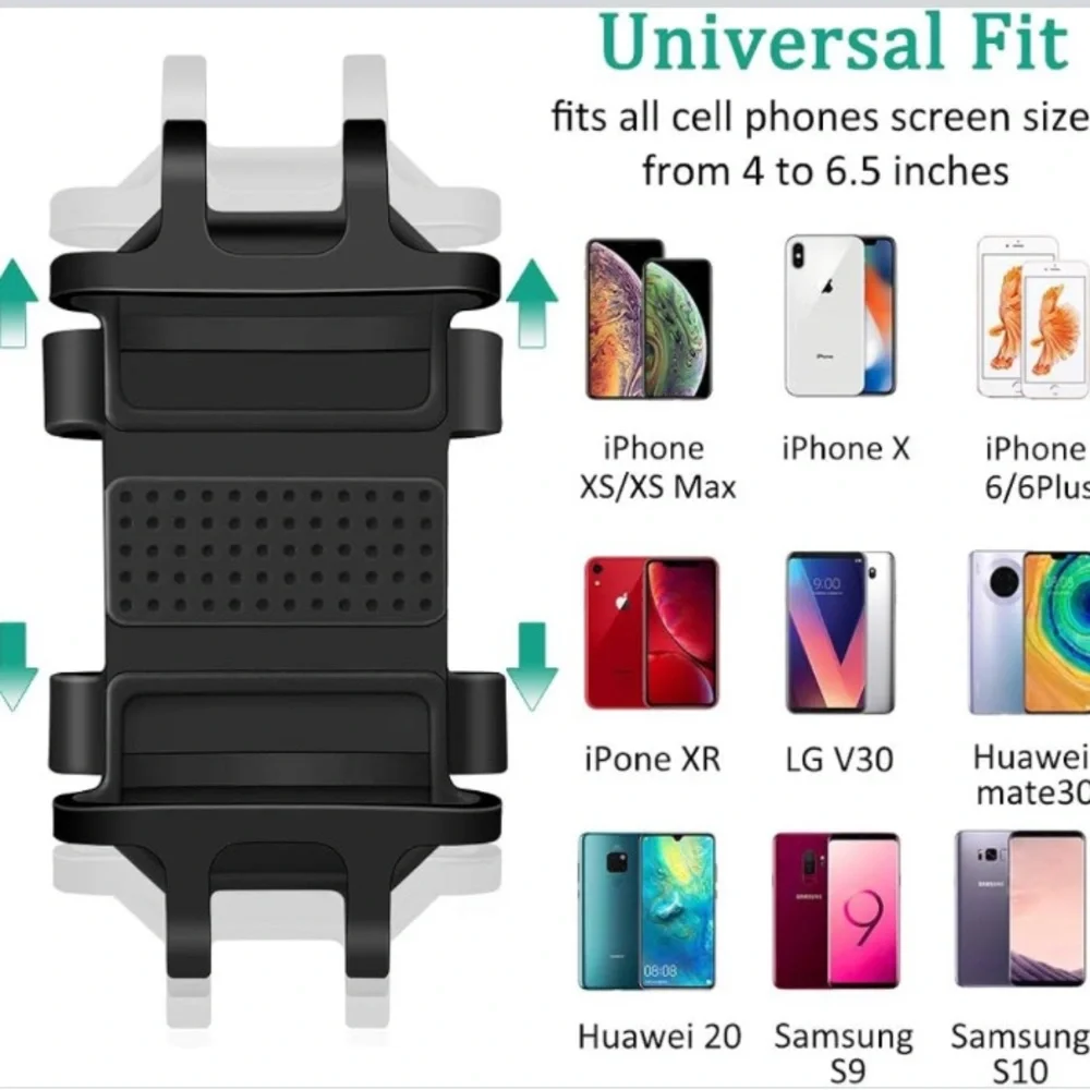 Bike Phone Mount, ANCwear 5-in-1 Portable, Adjustable Silicon Universal Fit